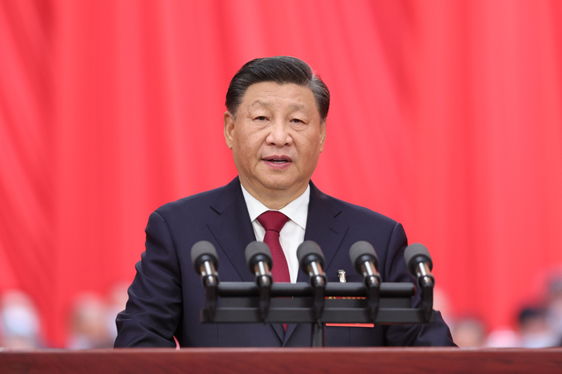 2022年10月16日,中国共产党第二十次全国代表大会在北京人民大会堂开幕。习近平代表第十九届中央委员会向大会作报告。